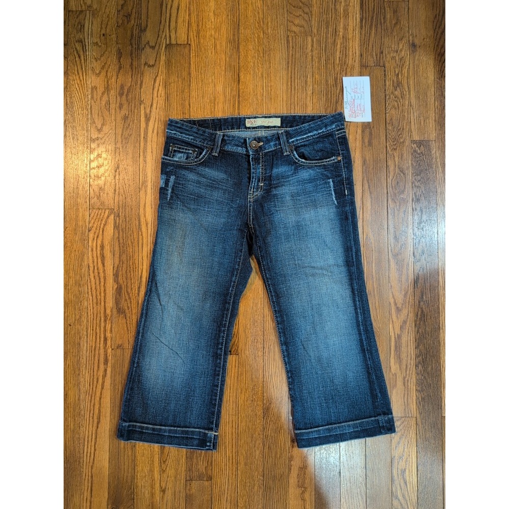 Buckle BKE Denim‎ Stretch "Lily" Jeans Womens 29 Capri Acid Fade Distressed